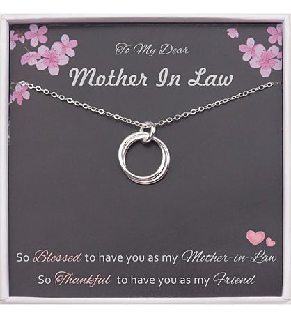 To My Dear Mother In Law Card And Sterling Silver Necklace 