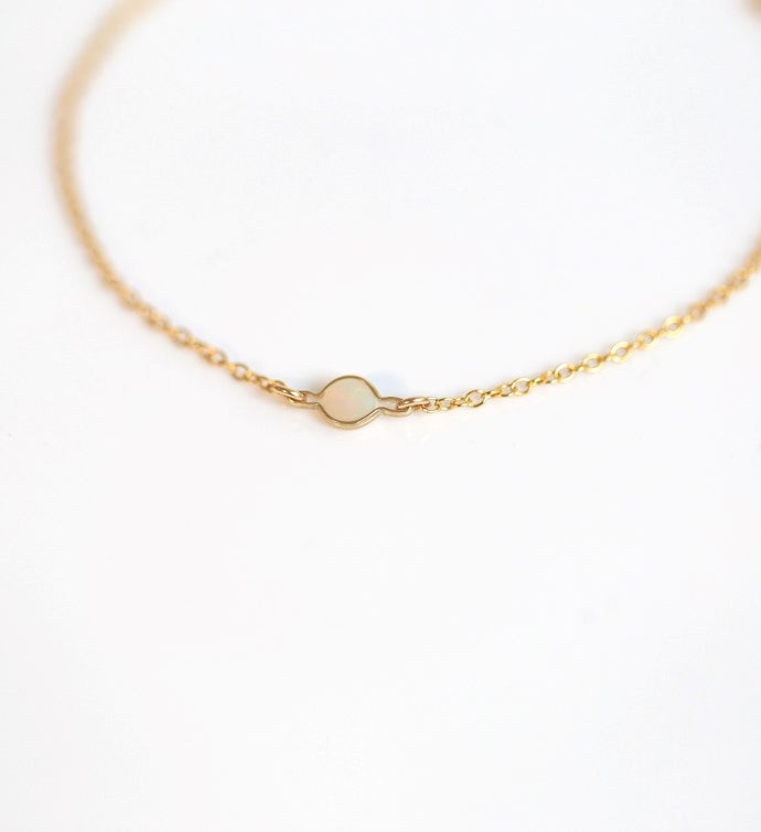 14k Gold Filled Saturn Bracelet   Australian Opal