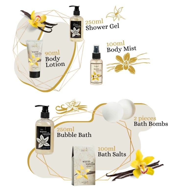 Warm Vanilla Fragrance Bath & Body Gift Set Basket | 1800Flowers.com