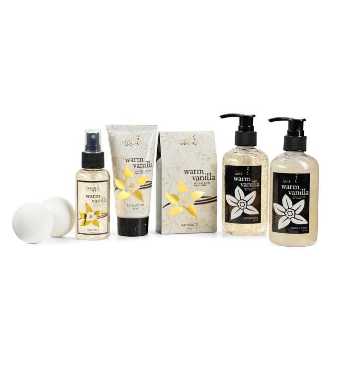 Warm Vanilla Fragrance Bath & Body Gift Set Basket | 1800Flowers.com
