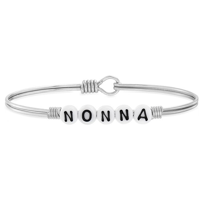 Nonna Letter Bead Bangle Bracelet