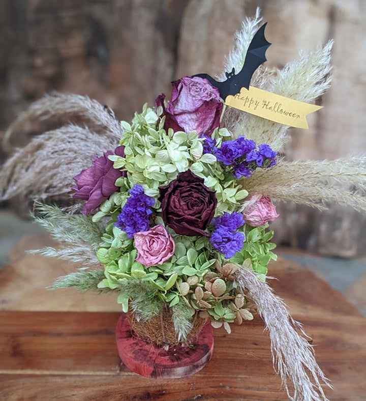 Halloween Dried Rose Bouquet