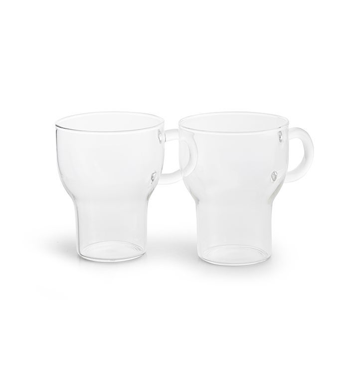 Sagaform by Widgeteer Glass Mug, 2 Pack, Clear 25 Cl