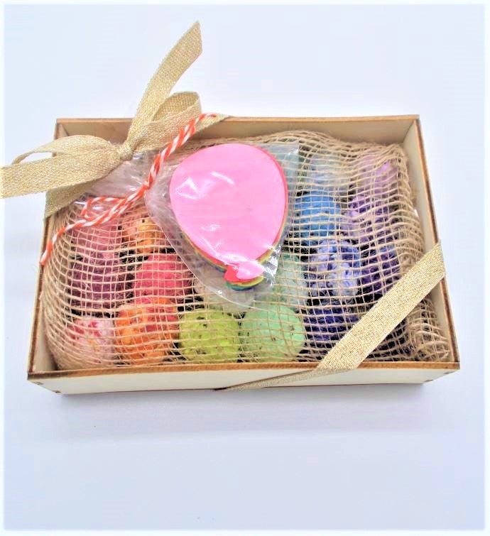 Crate Of Wildflower Seed Bombs With Balloon Shapes