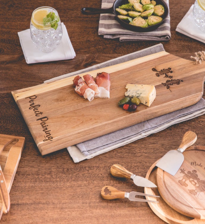 Minnie & Mickey Artisan 24" Acacia Serving Plank