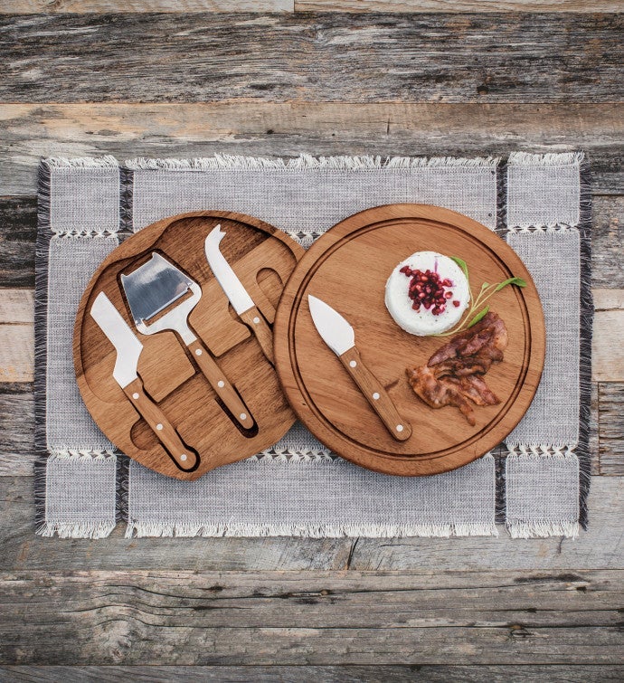 Acacia Circo Cheese Cutting Board & Tools Set