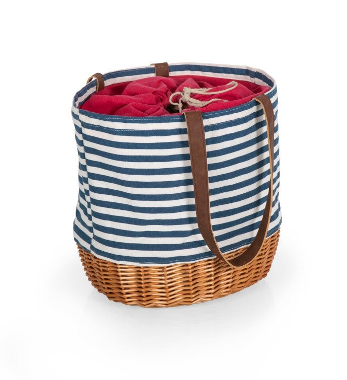 Coronado Canvas And Willow Basket Tote