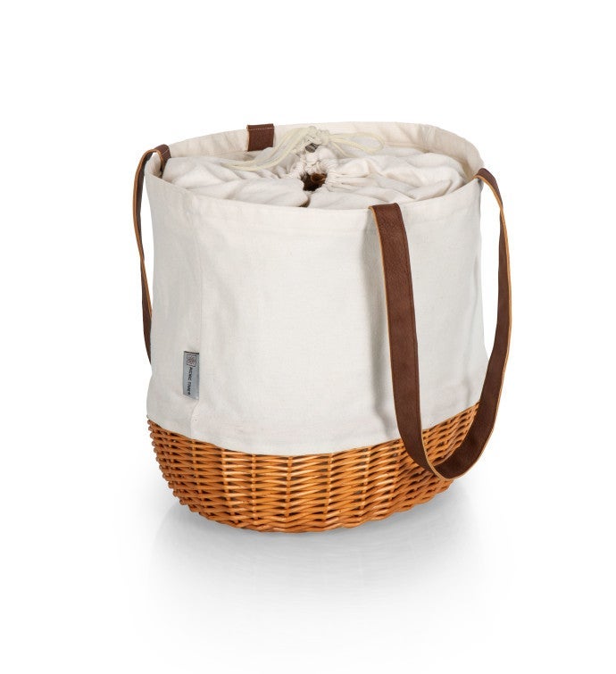 Coronado Canvas And Willow Basket Tote