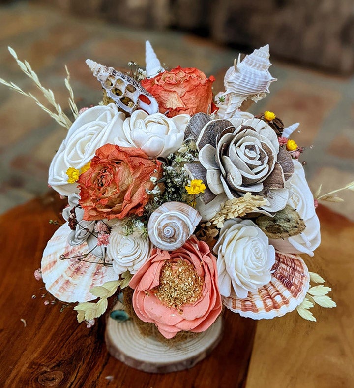 Handcrafted Preserved Beach Floral Centerpiece with Fragrance