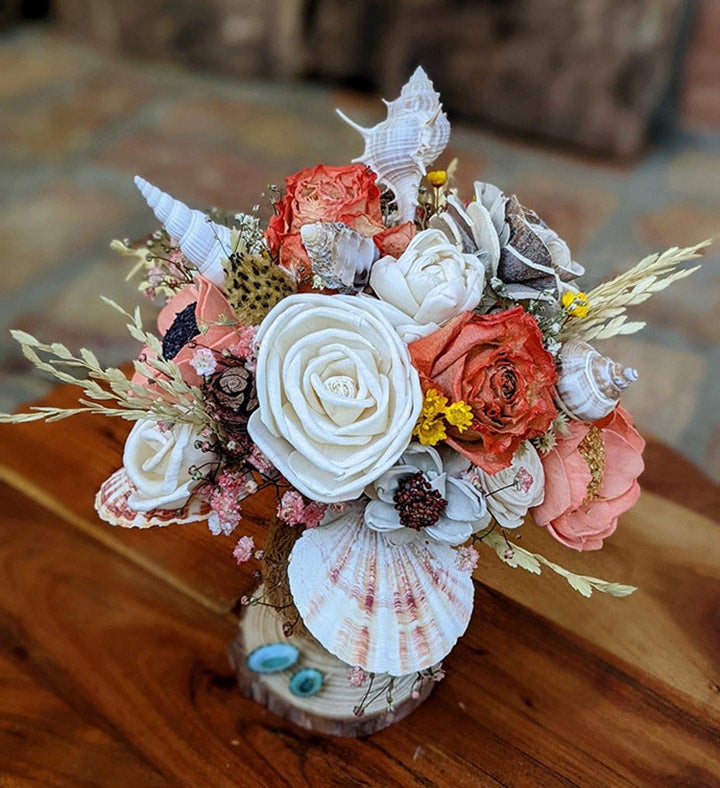 Handcrafted Preserved Beach Floral Centerpiece with Fragrance