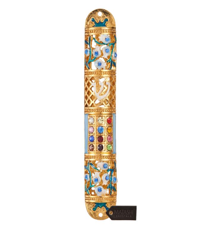 Hand Painted Enamel Floral Mezuzah | 1800Flowers