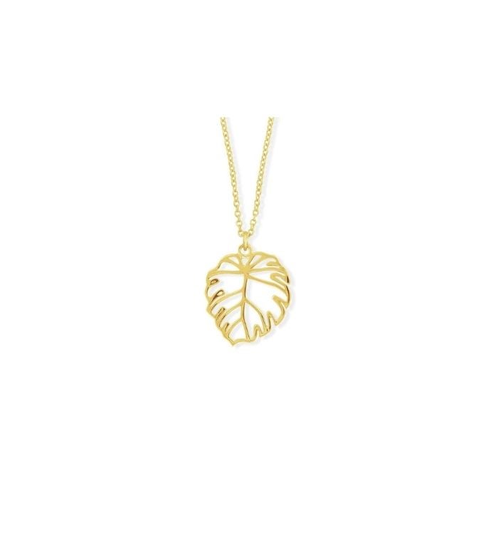  Monstera Leaf Necklace