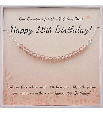 Happy 17th Birthday Card And Sterling Silver Necklace Jewelry Gift Set