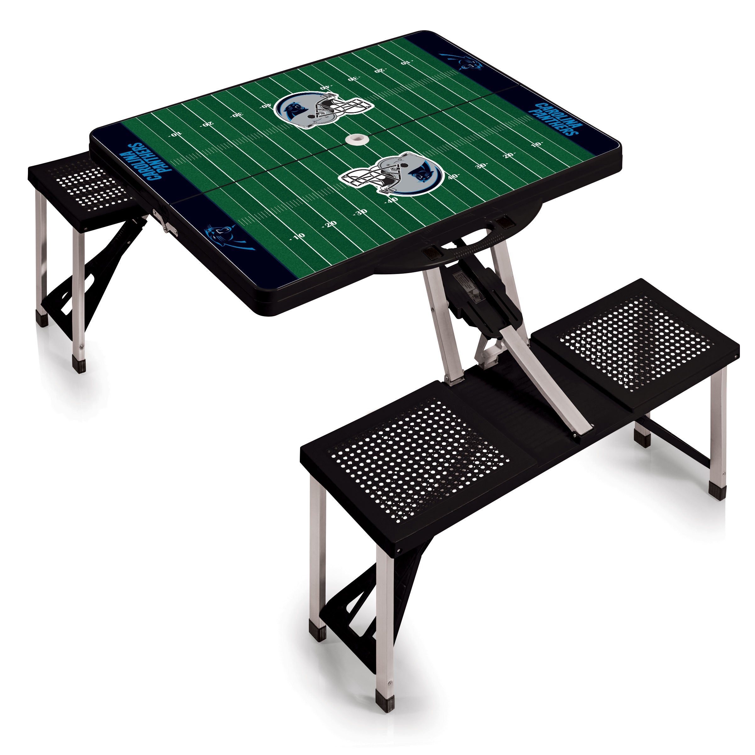NFL Picnic Table Portable Folding With Seats & Umbrella