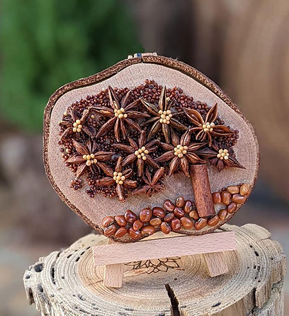 Handcrafted Seed Art Piece