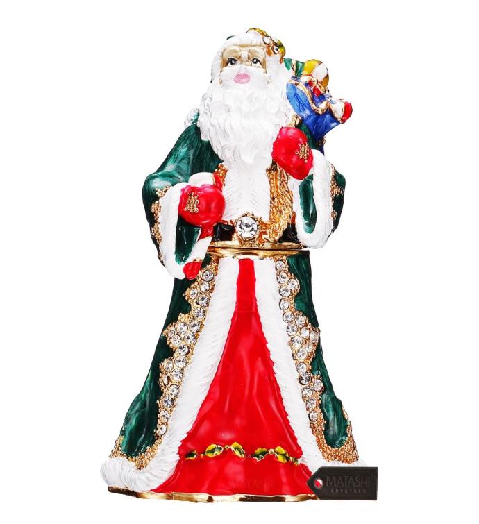Gift Bearing Santa Trinket Box