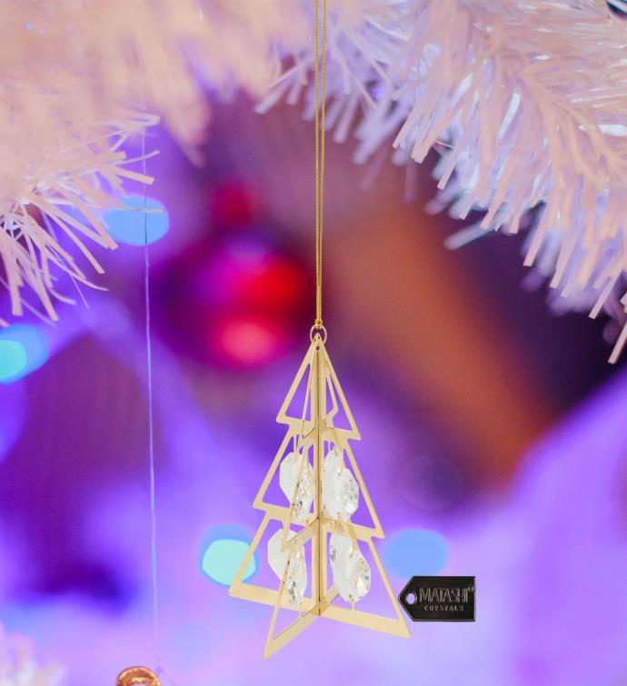 Gold Plated Christmas Tree Hanging Ornament