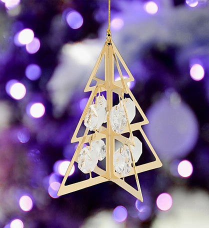 Gold Plated Christmas Tree Hanging Ornament