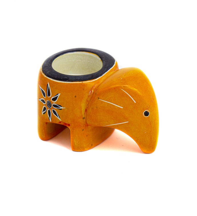 Elephant Tea Light   Orange