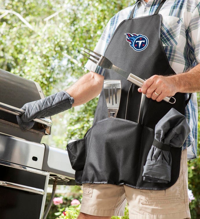 NFL Bbq Apron Tote Pro Grill Set