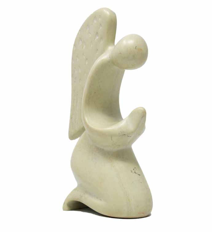 Soapstone Angel Sculpture Natural Stone 