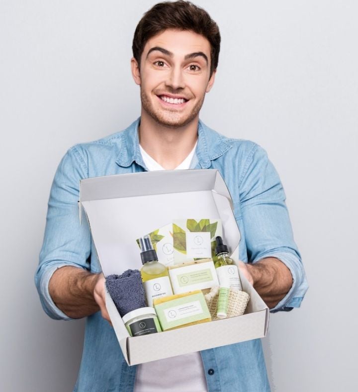 Self Care Kit for Men 1 Dad Grooming Eucalyptus Gift Box