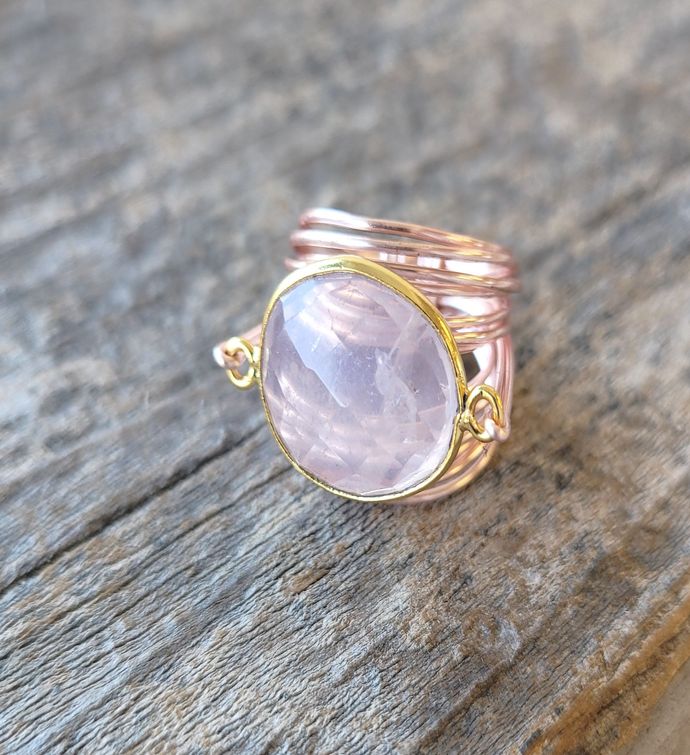 Torrey Ring In Rose Quartz Rose Gold