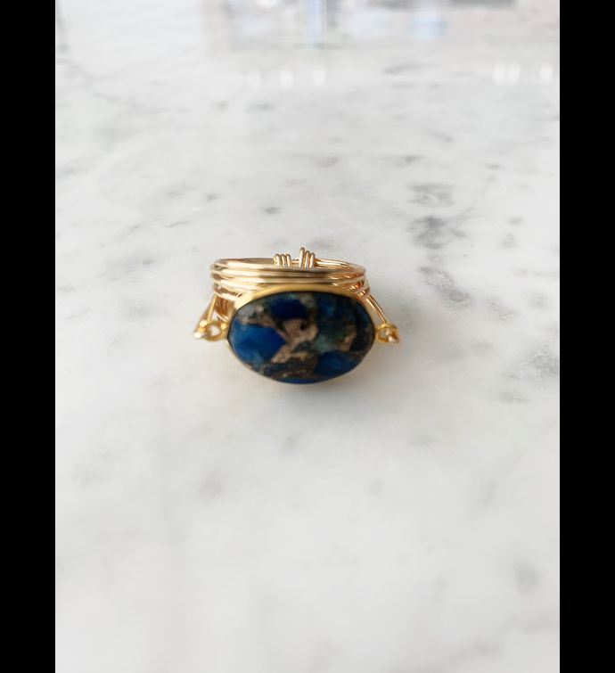 Ring In Blue Mojave Copper Turquoise