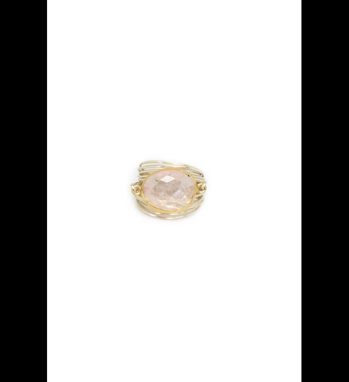 Torrey Ring In Rose Quartz - 6 gold
