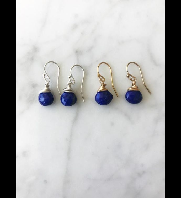 Jill Short Drop Earring In Sapphire