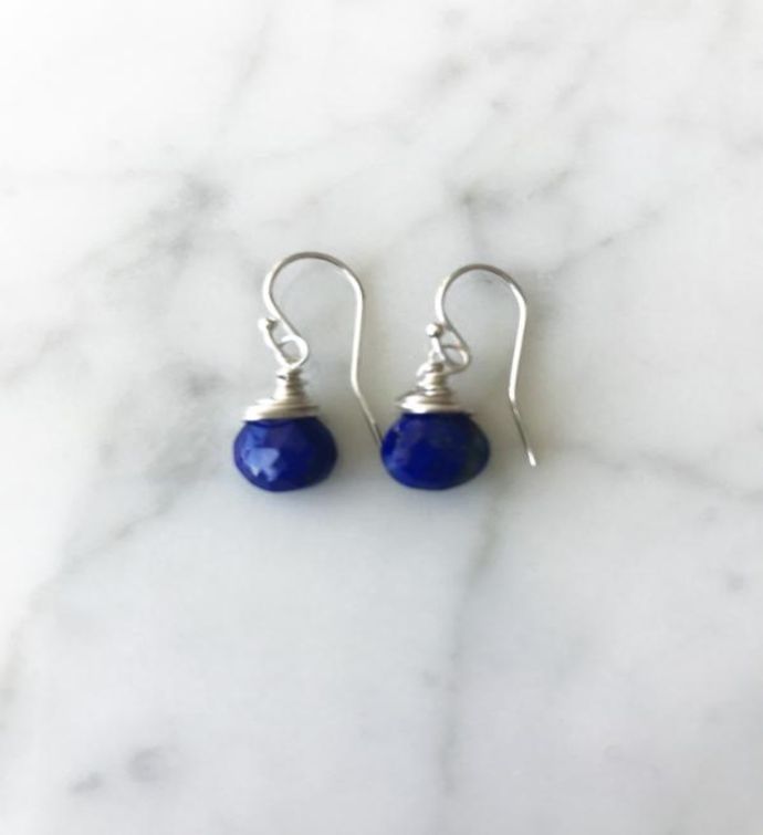 Jill Short Drop Earring In Sapphire