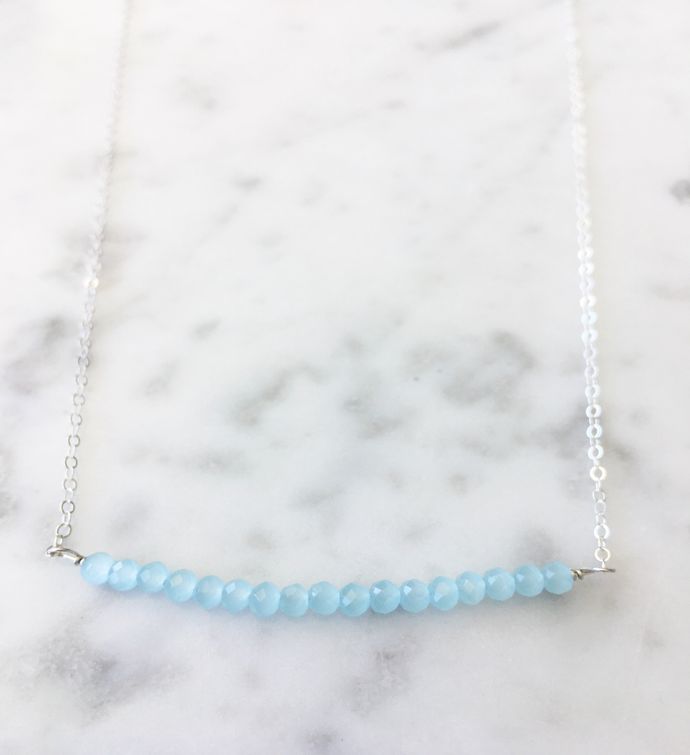 The Michelle Bead Bar Chalcedony Necklace