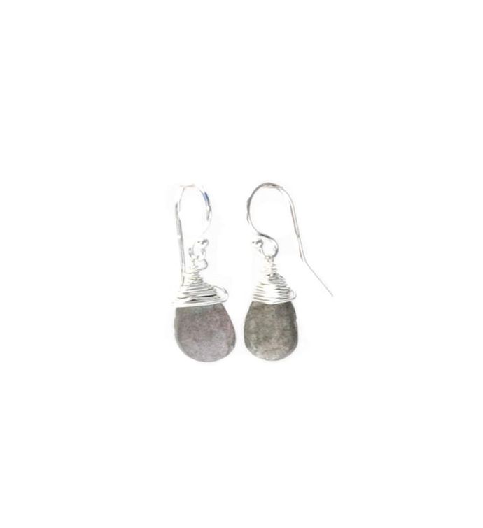 Jill Short Drop Earring In Labradorite