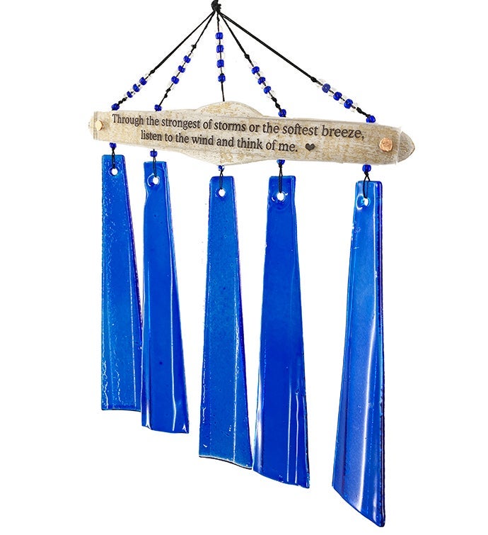 Memorial Whitewashed Driftwood Sun Catcher Wind Chime