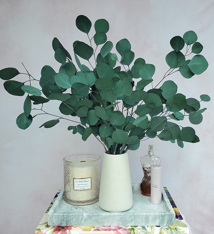 Eucalyptus Glamour Everlasting Bouquet with Vase