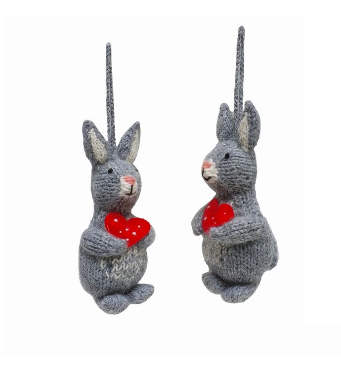 Valentine Bunny Ornaments