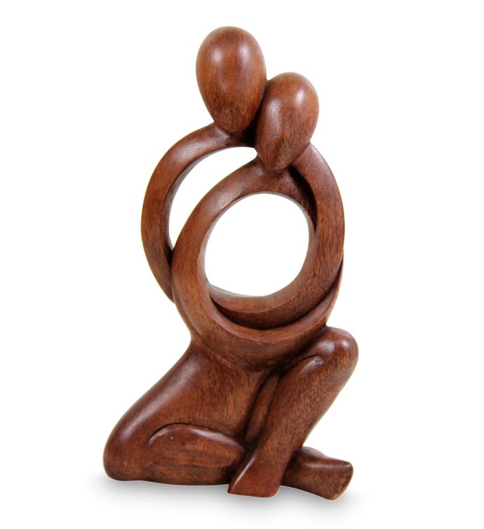 Novica Love Wood Sculpture Marketplace 1800flowers 