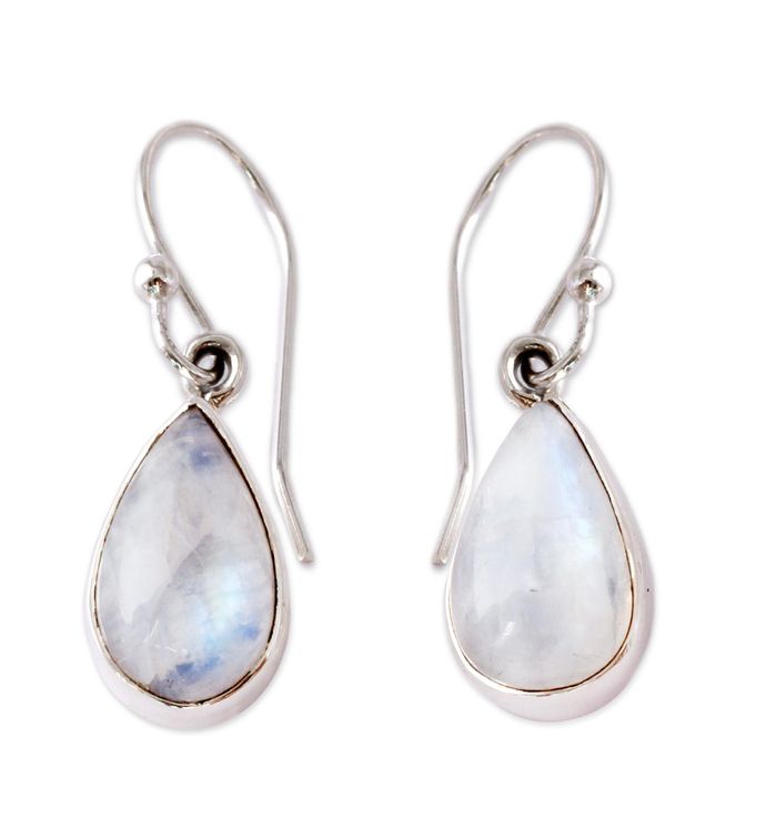 Novica Moonstone Dangle Earrings | marketplace | 1800flowers