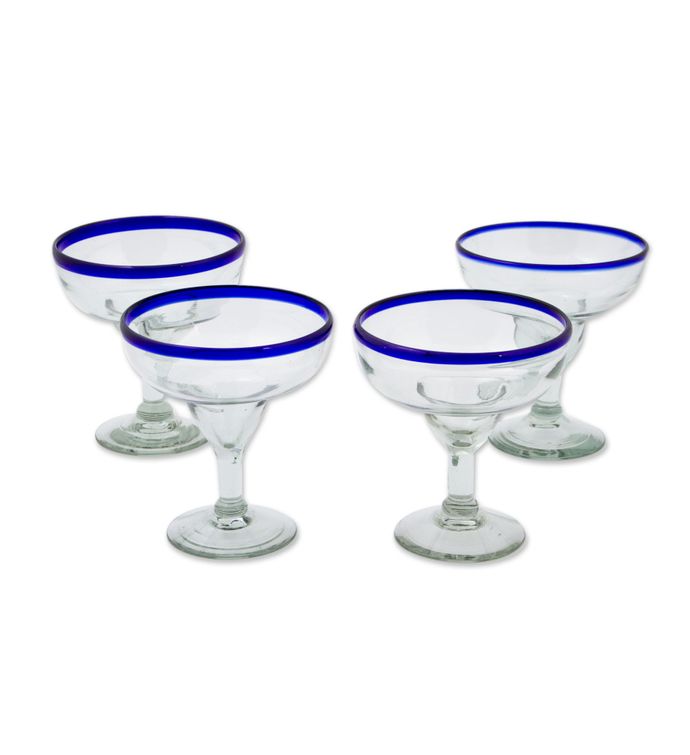 Novica Blown Glass Margarita Glasses Marketplace 1800flowers