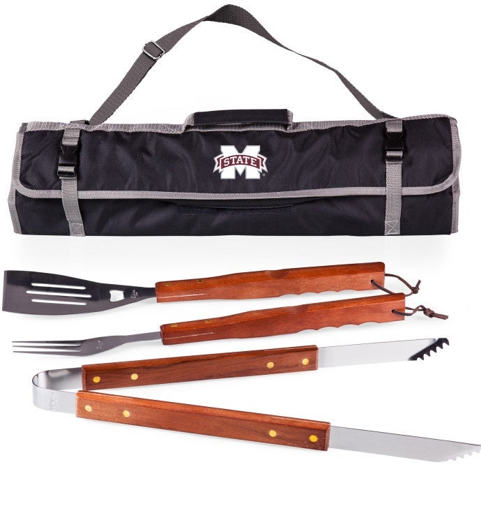 College 3 Piece BBQ Tote & Grill Set
