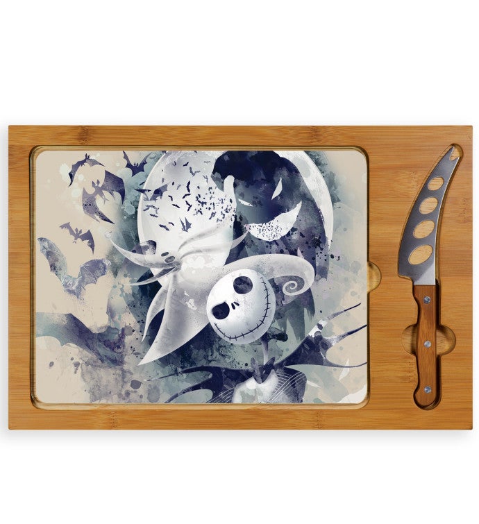 Disney Icon Glass Top Cutting Board & Knife Set