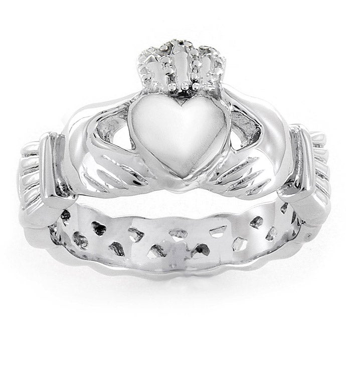 Women's Celtic Knot Claddagh Stainless Steel Ring