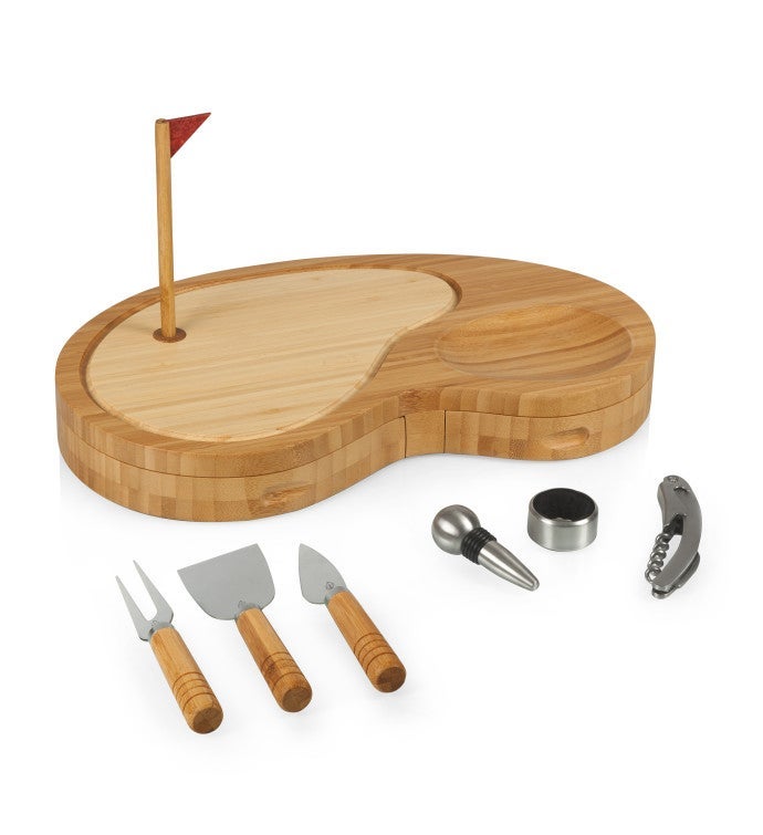 Sand Trap Golf Cheese Cutting Board and Tools Set