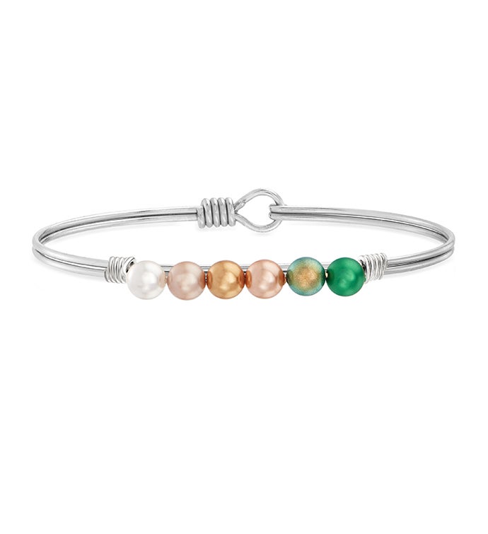 Luca + Danni Pot O' Gold Ombre Crystal Pearl Bangle Bracelet