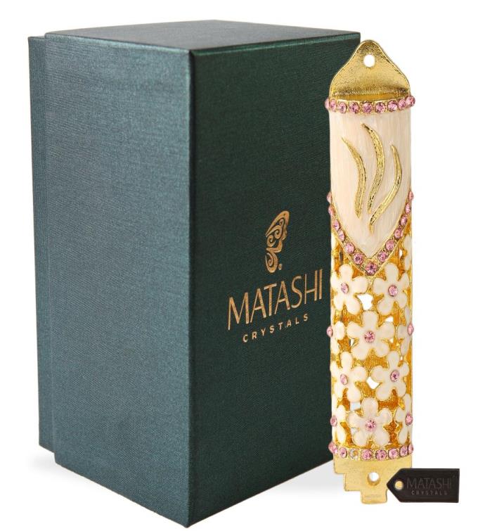 Matashi 4.25" Hand Painted Enamel Mezuzah