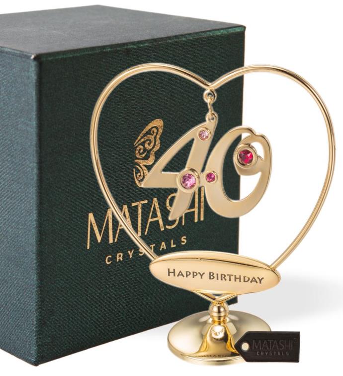 24k Gold Plated Beautiful happy Birthday Heart Ornament | Marketplace ...