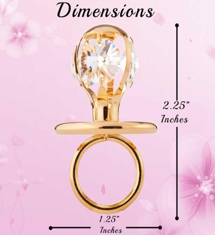 24k Gold Plated Crystal Baby Ornament And Hanging Pendant By Matashi