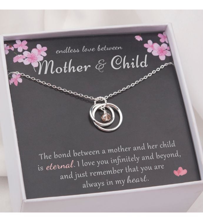 Endless Love Card Sterling Silver Necklace Jewlery Gift Set