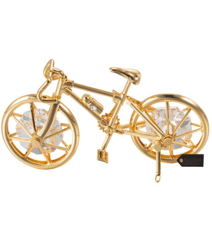 24k Gold Plated Bicycle Ornament By Matashi
