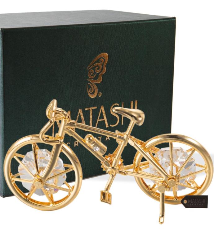 24k Gold Plated Bicycle Ornament By Matashi